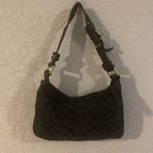 😊Coach satchel black and silver